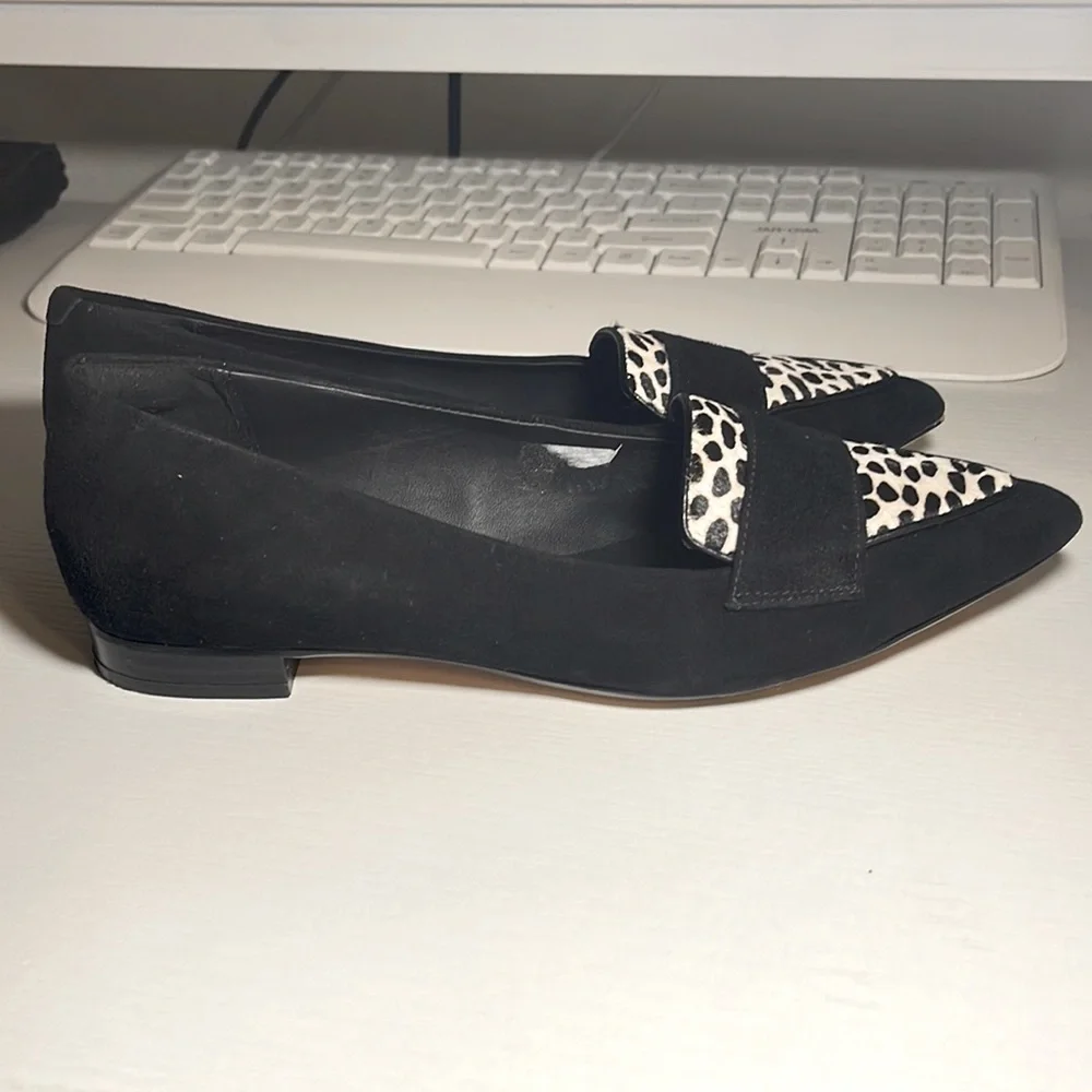 Clarks Laina 15 2 Women's Leather Animal Print Slip On Loafers